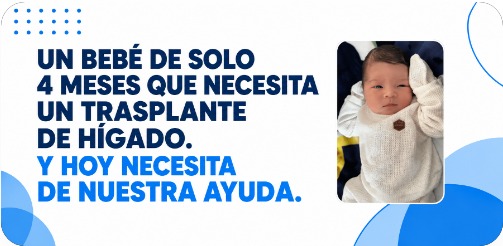 Nicolas, bebé de 4 meses que necesita un trasplante de hígado